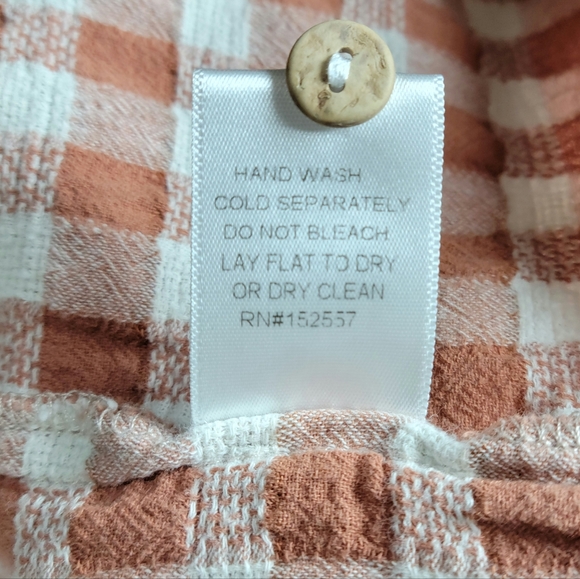 Roolee Oversized Buffalo Plaid Button-Up Shirt 100% Cotton Size Large - Picture 12 of 12